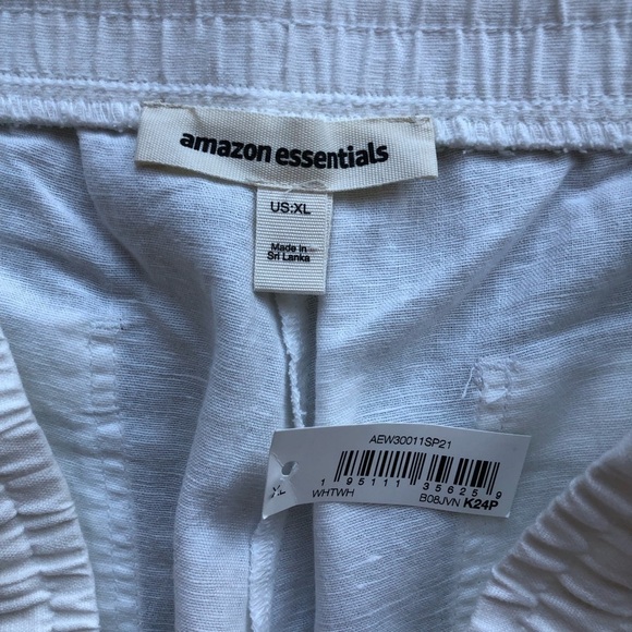 Amazon Essentials Womens Tanjay Linen Cotton Blend Straight Leg Pants White XL - Picture 7 of 9
